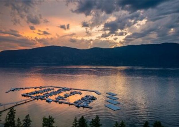 Sunset over the marina